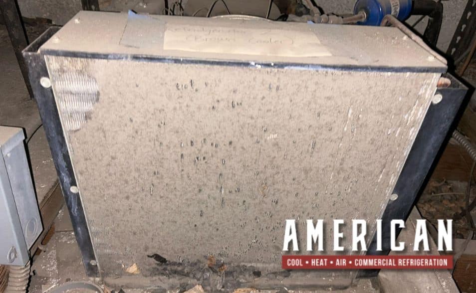 Walk In Cooler Condenser Dirty Before Cleaning Riverside